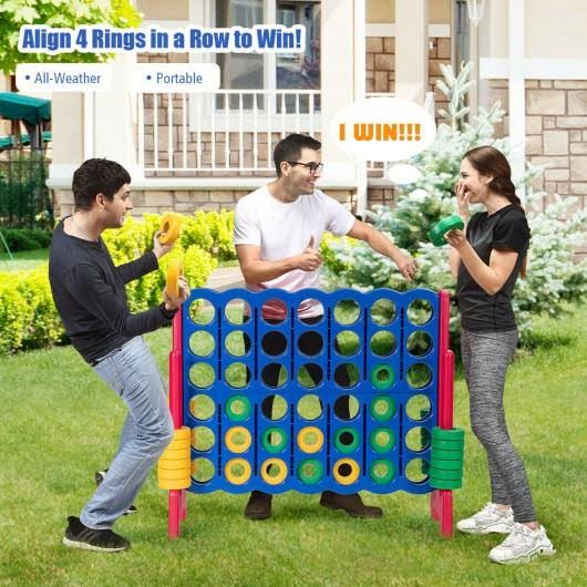 Jumbo 4-to-Score 4 in A Row Giant Game Set, Blue