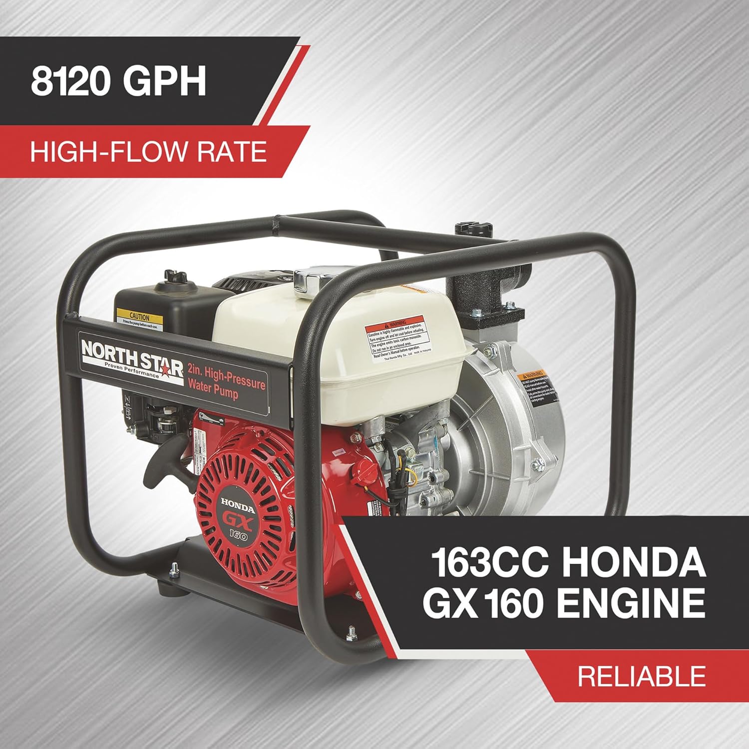 High-Press Water Pump 2in Ports 94 PSI Honda Eng