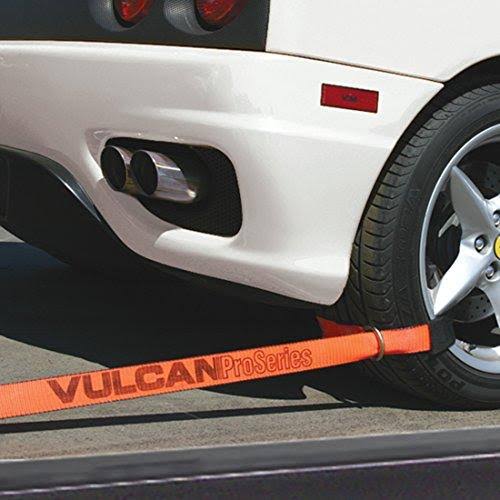 Vulcan Wheel Tie Down Kit with Snap Hook Ratchets, 4 Pack - ProSeries - 3,300 Pound Safe Working Load