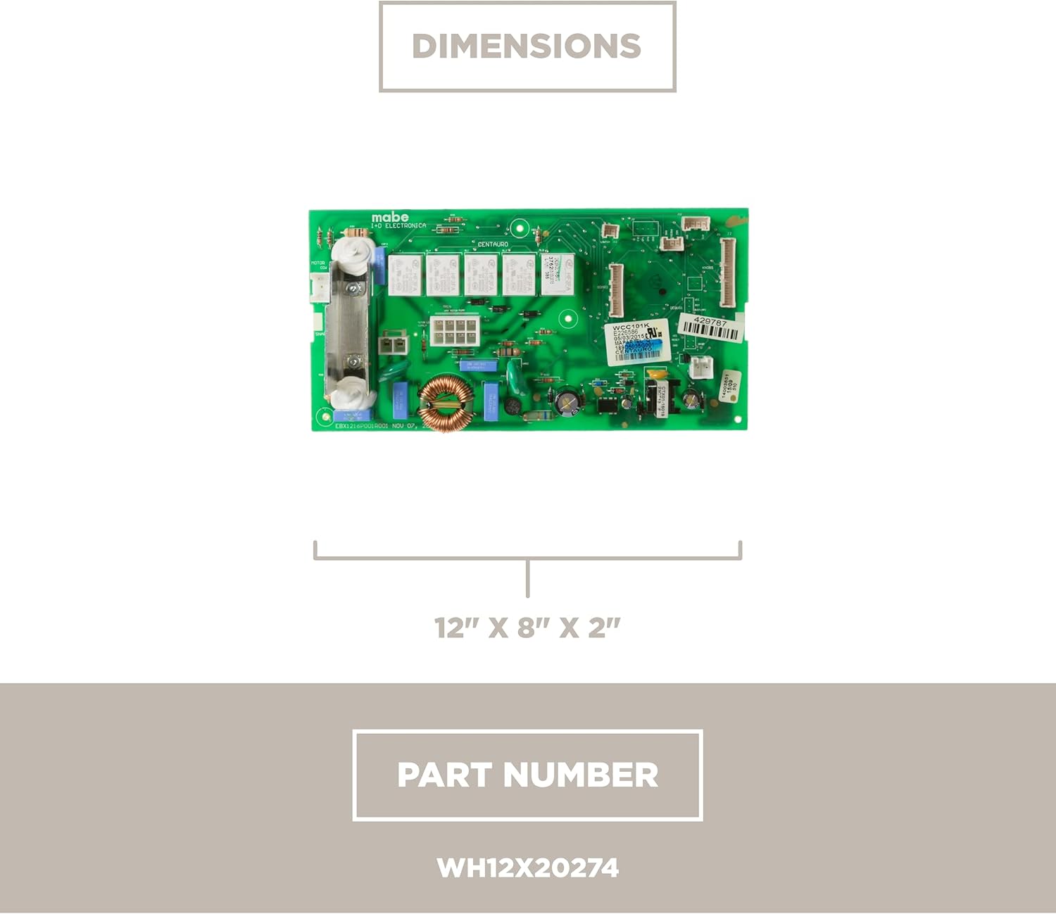 GE Appliances WH12X20274 Laundry Center Washer Electronic Control Board