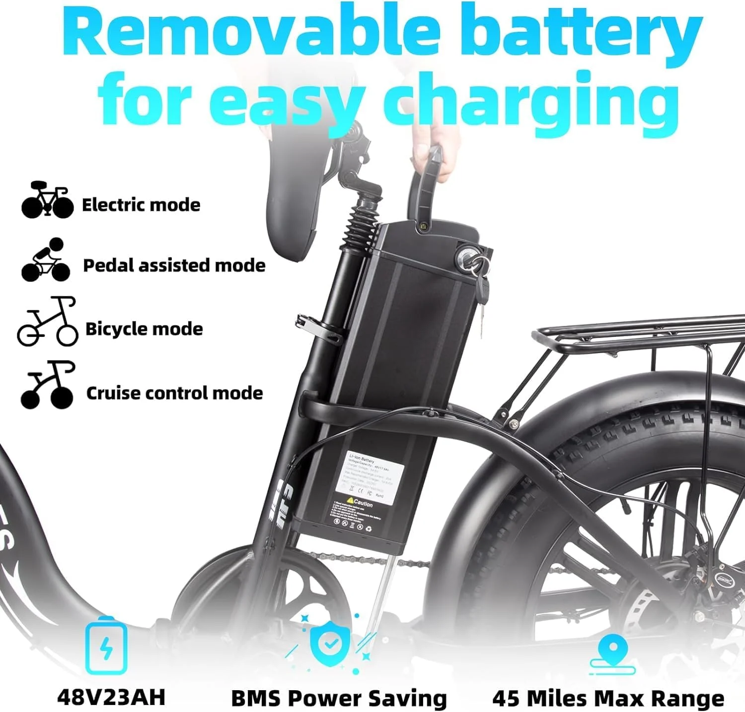 KETELES 20 Fat Tire Electric Bike for Adults, 1000W Electric Bicycle, Electric Mountain Bicycle Commuter Snow Bike Ebike E-bike with 48V 17.5AH Removable Battery