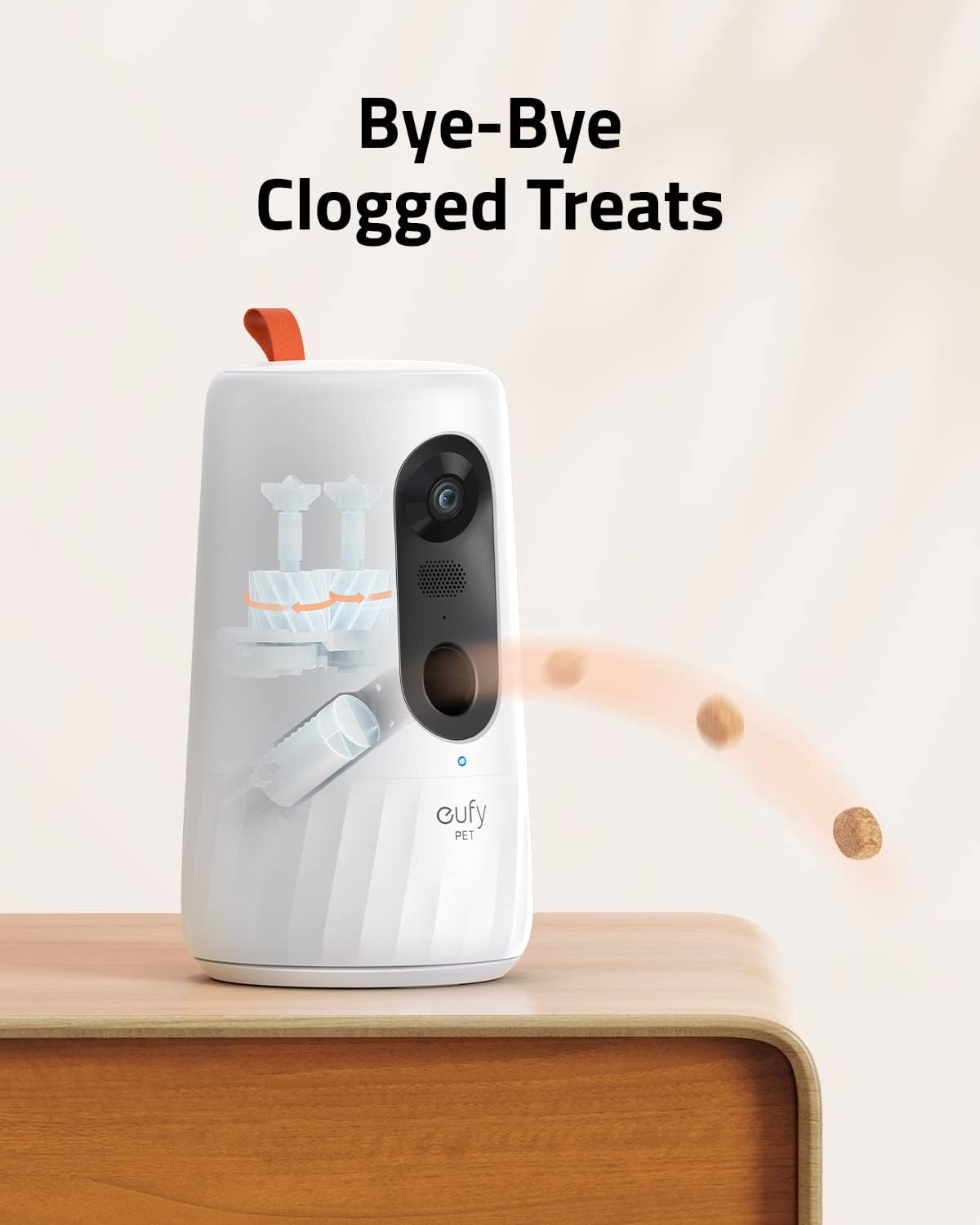 eufy Pet Dog Camera, Free Smart AI Tracking and Monitoring, 270-Degree Rotation, 1080p Pet Camera Tossing Treat Dispenser, Doggy Diary, Local Storage, 2-Way Audio, Phone App, No Monthly Fee