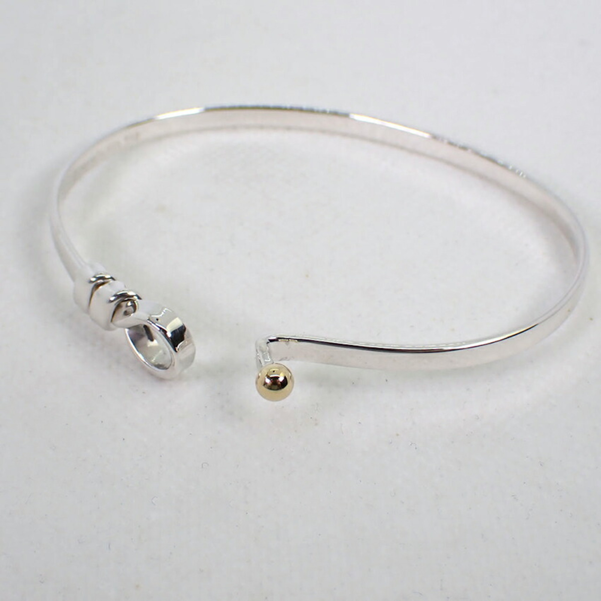 Pre-Owned TIFFANY Tiffany 925 750 combination hook & eye bangle (Good)