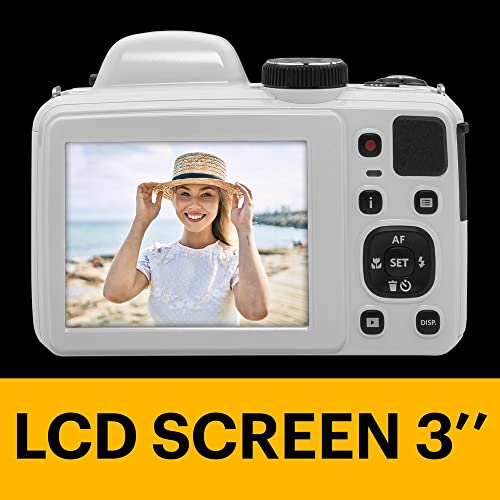 KODAK PIXPRO AZ425-RD 20MP Digital Camera 42X Optical Zoom 24mm Wide Angle 1080P Full HD Video Optical Image Stabilization Li-Ion Battery 3" LCD Vlogging Camera (Red)