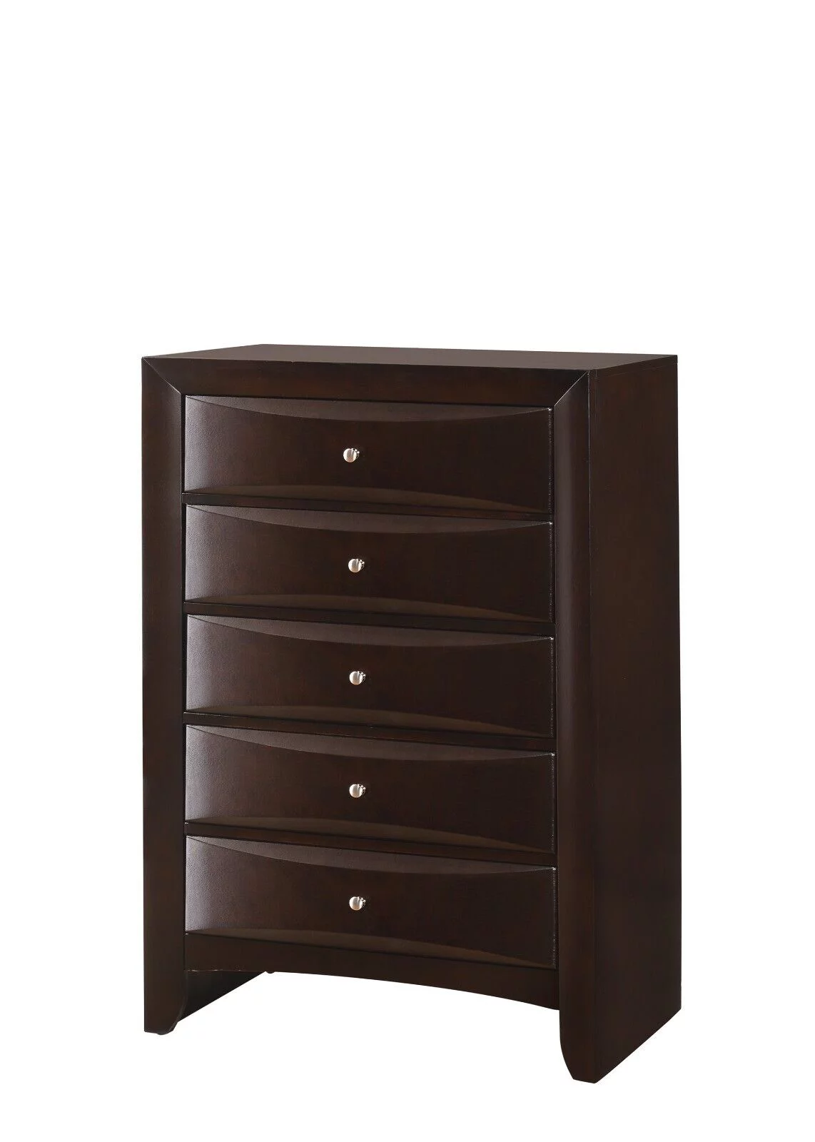 Contemporary Queen Size 3pc Bedroom Set Storage Bed Chest Nightstand Brown Cherry Finish Solid Wood Furniture