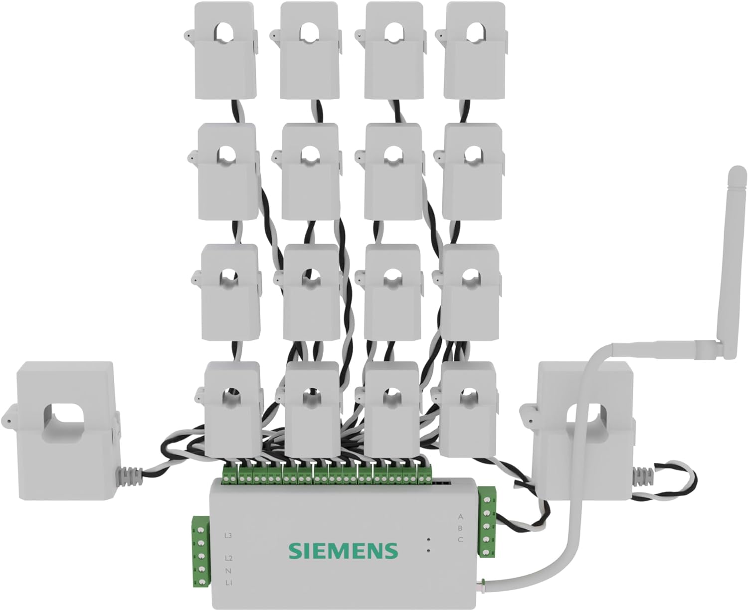 SIEMENS Smart Home Energy Monitor with 16-50Amp Circuit Level Sensors and 2-200Amp Main Sensors for Real Time Electricity Monitoring and Metering