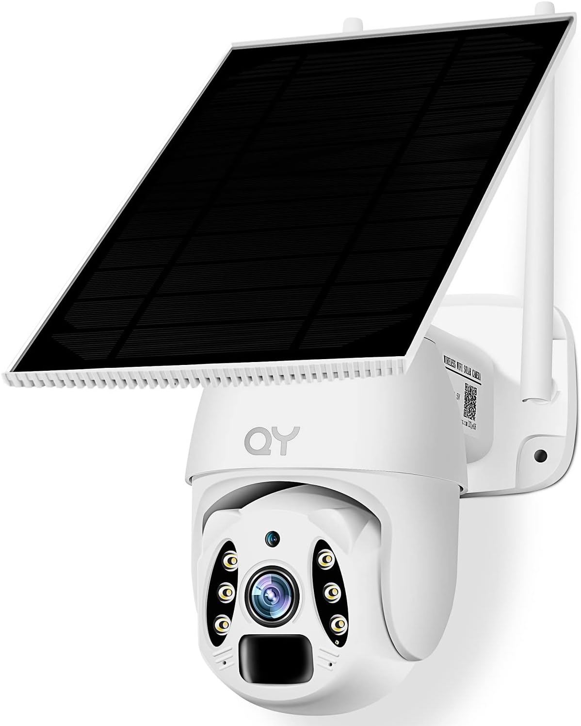 Solar Powered Security Camera, Rechargeable Battery Powered,3 MP Wireless Pan & Tilt 360° View with Motion Detection,2-Way Audio,HD Color Night Vision with Spotlight,IP67 Waterproof,Cloud/SD Storage