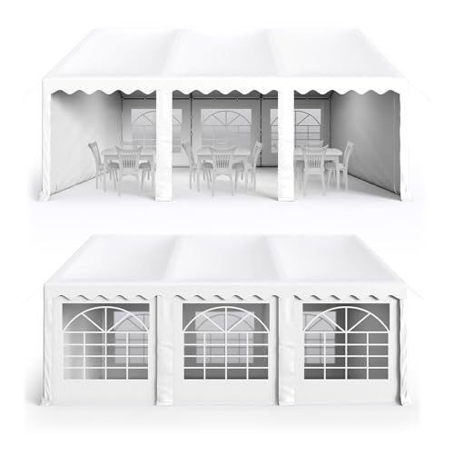 GREEN PARTY 20x40FT Party Tent Heavy Duty, Large Wedding Event Shelters with 7 Carry Bags & Removable Sidewalls, Outdoor Canopy Gazebo Commercial Tents for Parties Carport Camping Garden Patio