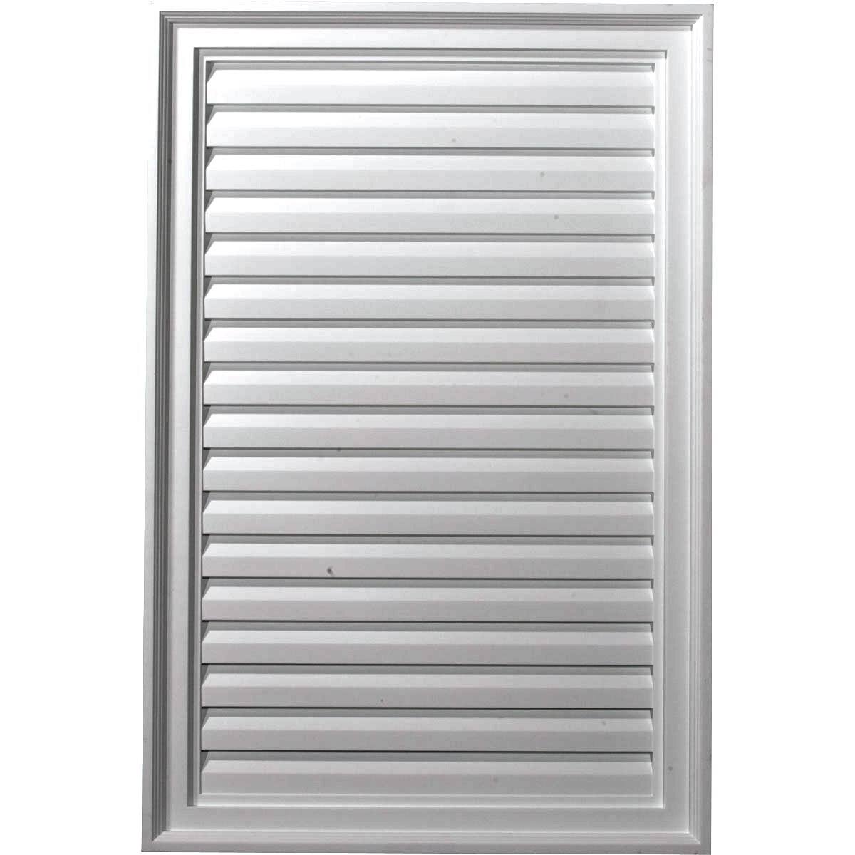 24x22W x 23x22H Vertical Urethane Gable Vent Louver, Non-Functional