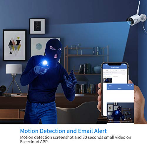 [Wireless Pro, 100ft Range] Hiseeu Wireless Security Camera System, Expandable 16CH 4K NVR, 4Pcs 3MP Night Vision WiFi Cameras Home Surveillance Outdoor, Motion Detection, 1TB HDD, One-Way Audio