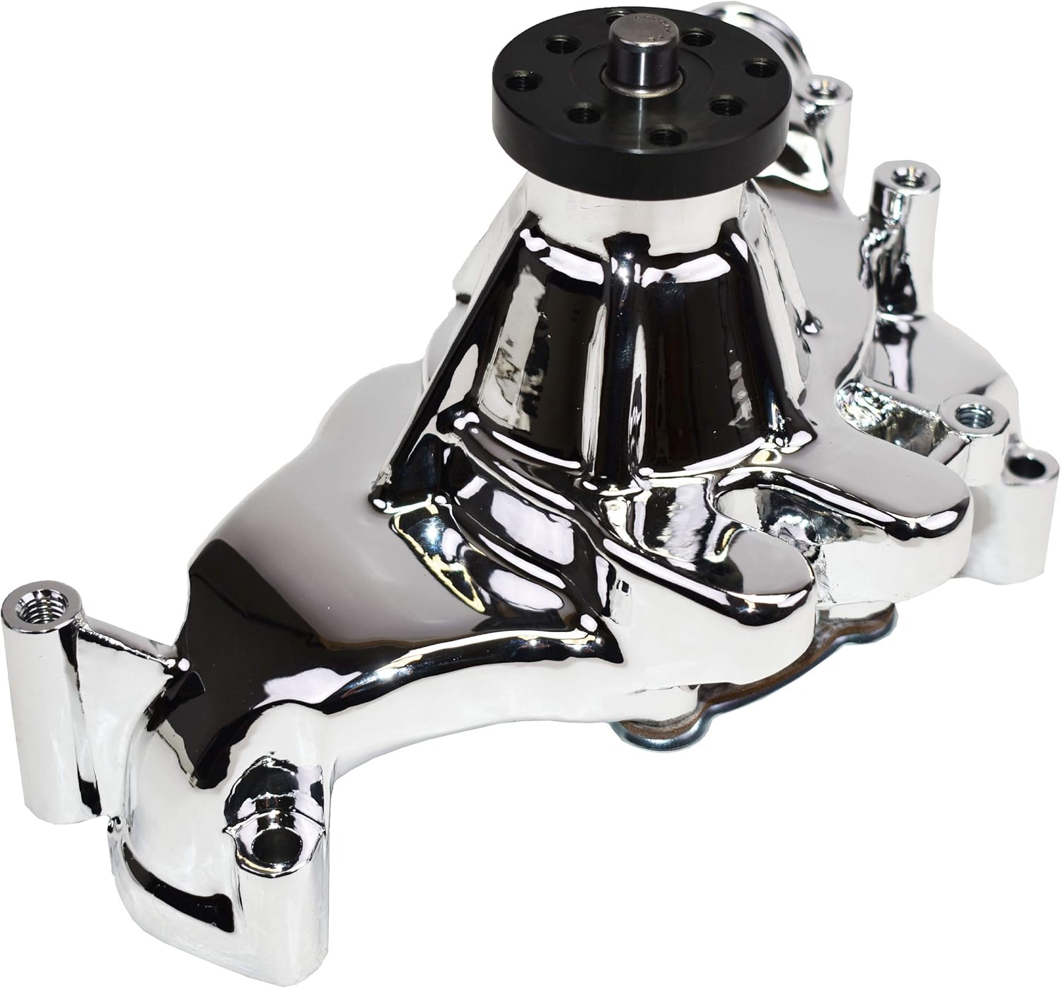 A-Team Performance - 8-Blade Aluminum 5/8" Volume Long Water Pump - Compatible with Big Block Chevrolet 396 402 427 454 Chrome