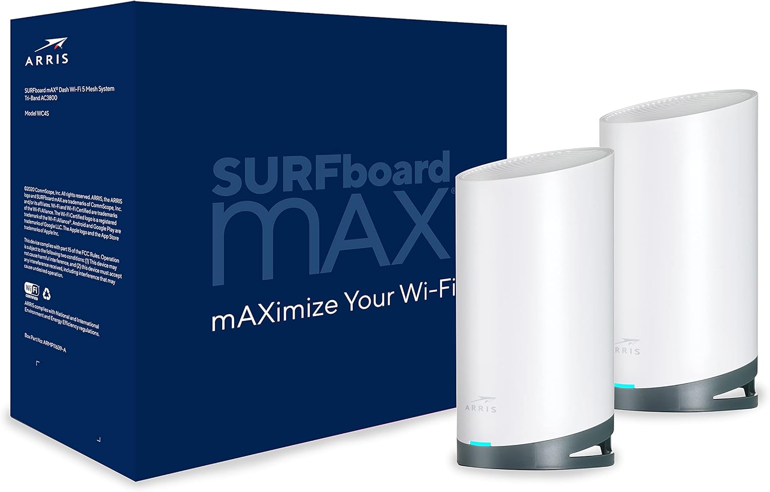 ARRIS Surfboard mAX AX6600 Tri-Band Wi-Fi 6 Mesh Router (W21)