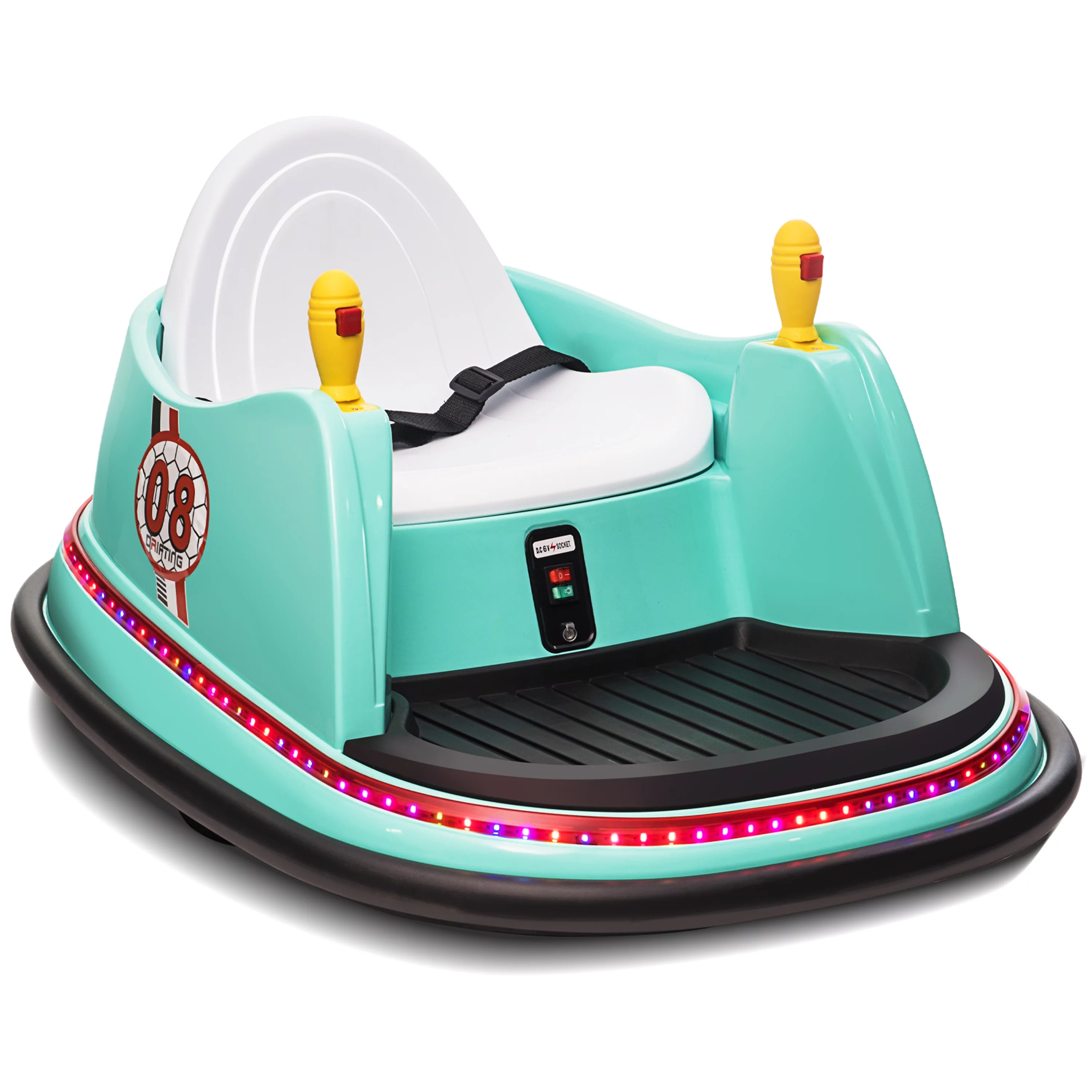 OTTARO 12V Electric Powered Ride on Bumper Car for Girls Boys with Remote Control,360 Spin,Music(Lavender)