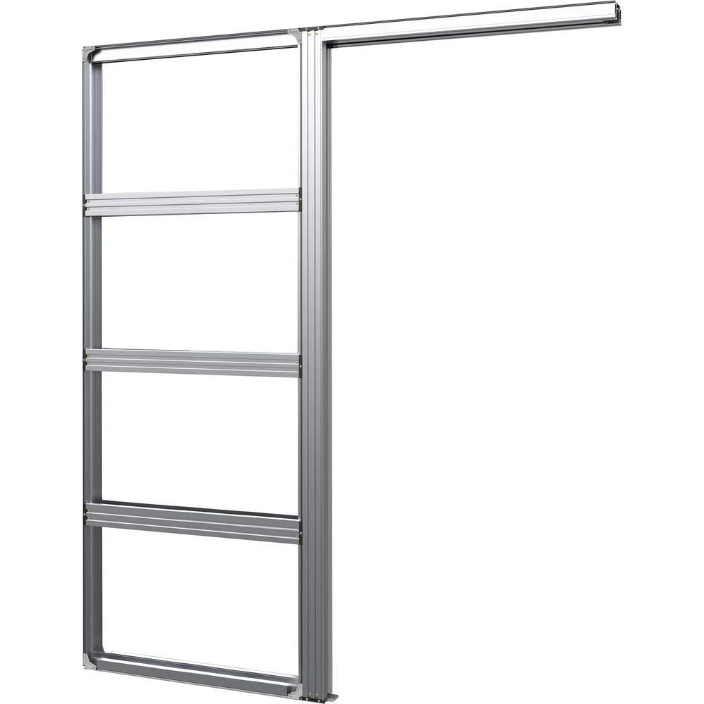 CS Cavity Slider 28 in. x 96 in. Aluminum Pocket Door Frame, Silver