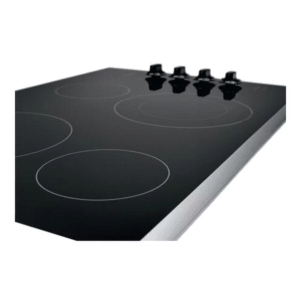 Frigidaire FFEC3025US Electric Cooktop, 30", Stainless Steel, 4 Element Burners, Ceramic Glass Surface, 3000W Quick Boil Element, Expandable Element, Hot Surface Indicator