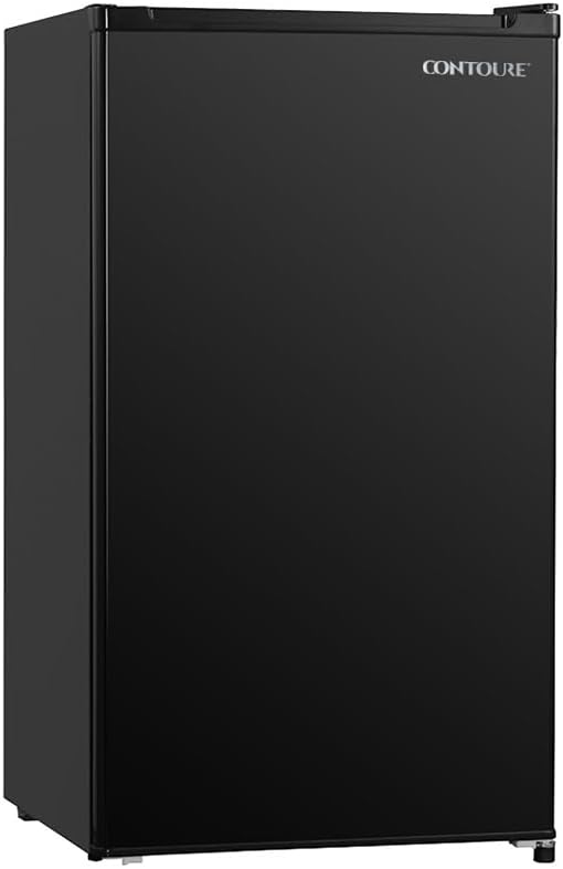 RV Compact Refrigerator, Black | 3.3 cu.ft. 12V | Customizable Cooling | Secure Glass Shelves | Reversible Door | R-330BK-12V