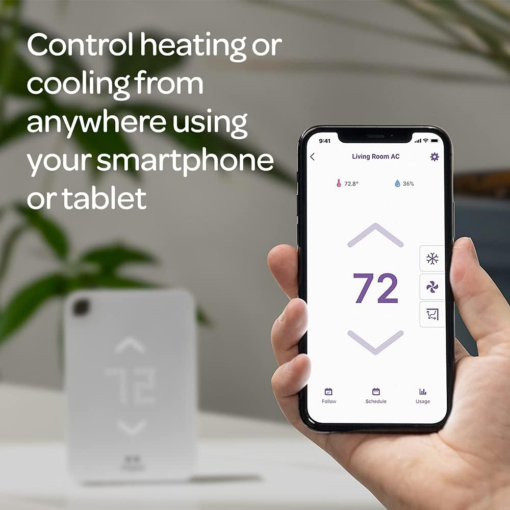 Mysa Smart Thermostat for Mini-Split AC/Heat Pumps | Smart Controller Replaces Remote | Easy Setup | Use w/HomeKit, Alexa, Google Home | Wi-Fi Programmable | Remote Control with Free App