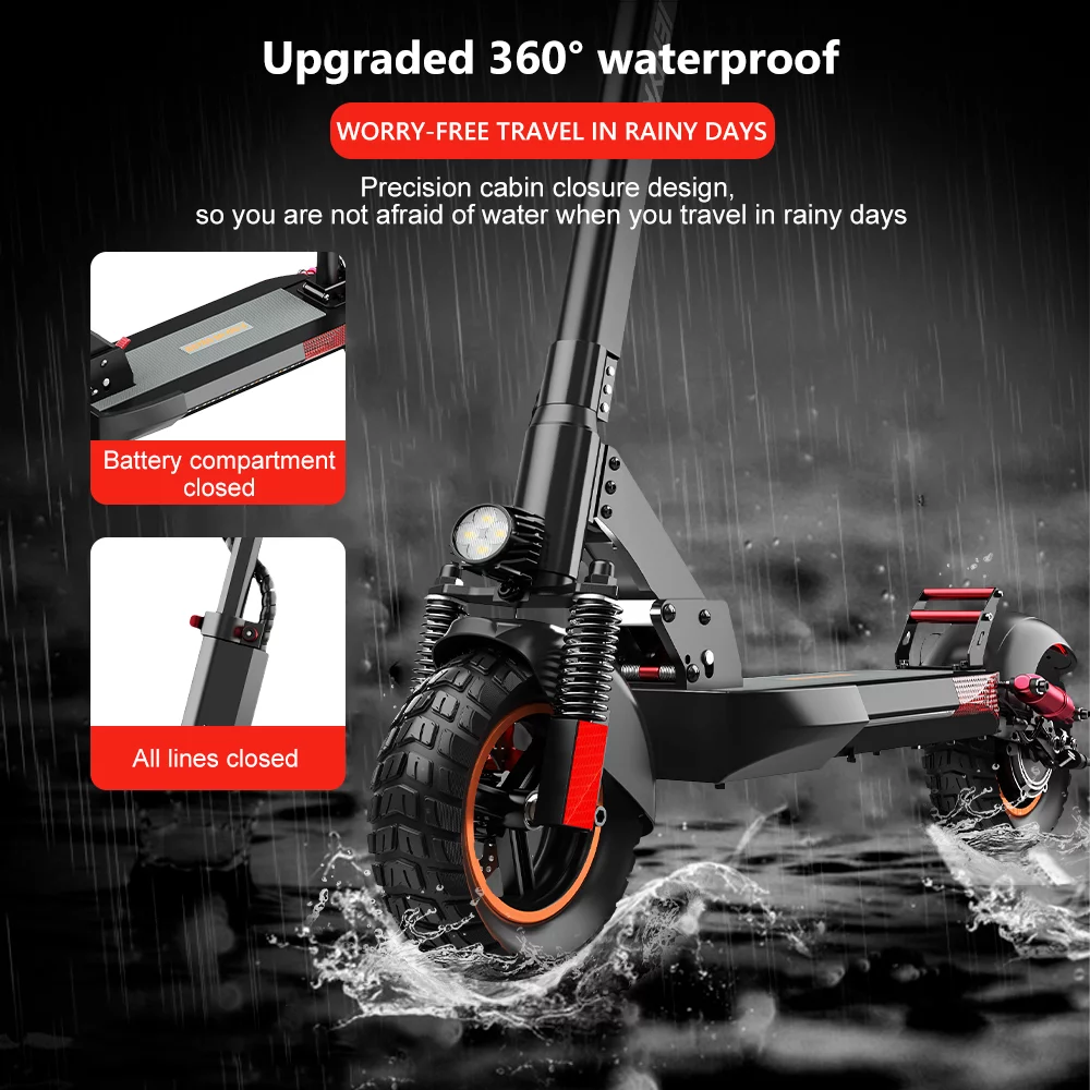 Electric Scooter 28 mph & 25 Miles 700W Kick Scooter, 10" Tires Folding E Scooter Triple Suspension with Seat, Gift for Adult Teens Kids Commuter