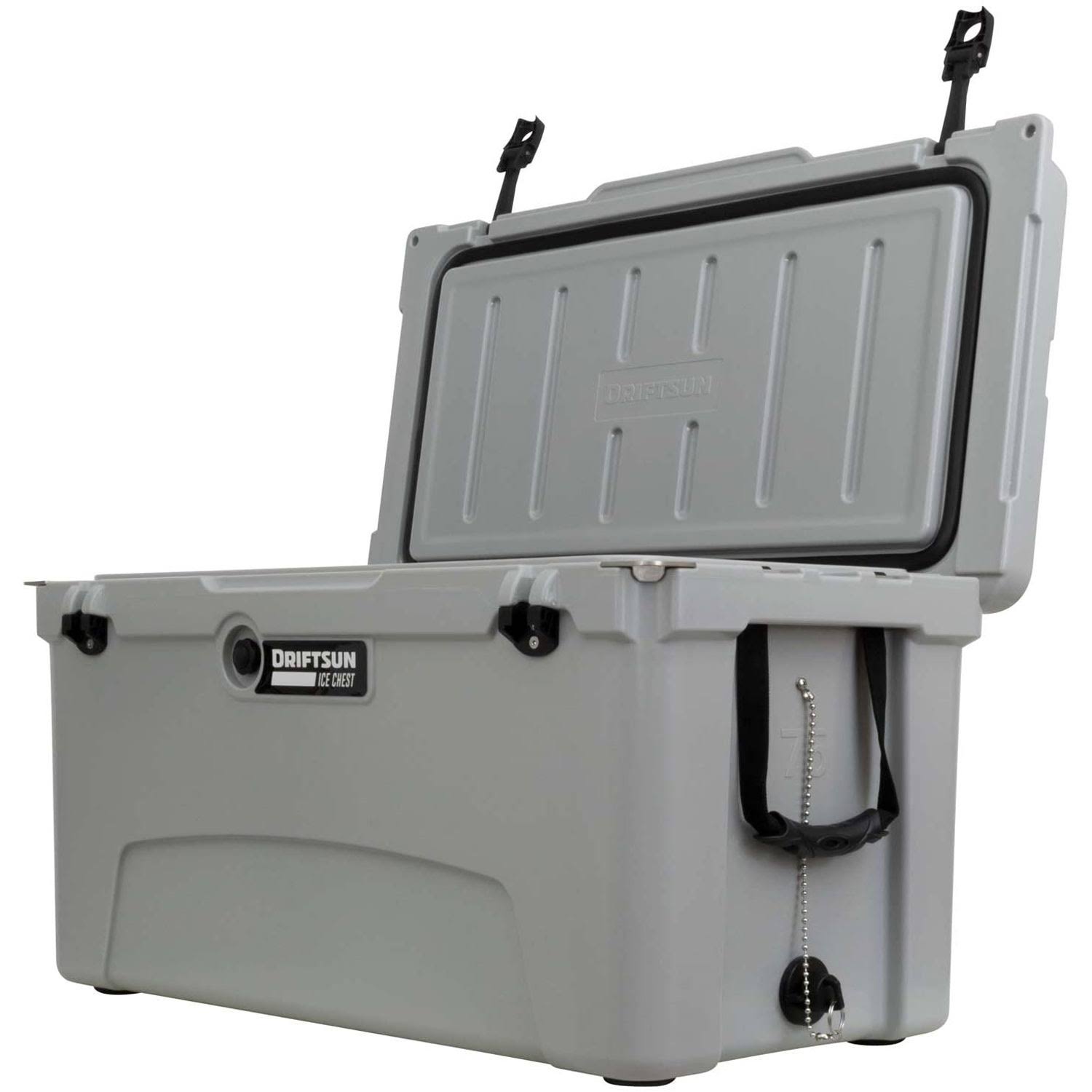 Driftsun 75 Quart Performance Ice Chest - Insulated Rotomolded Cooler Grey