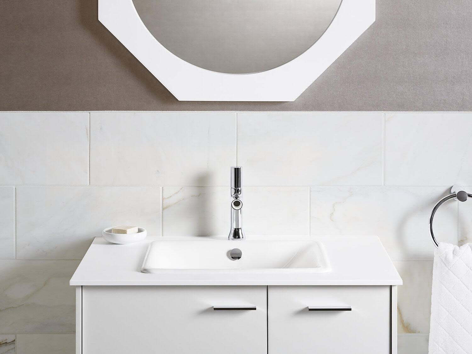 Kohler K-5400-P5-96 Iron Plains Wading Pool Bathroom Sink, Biscuit