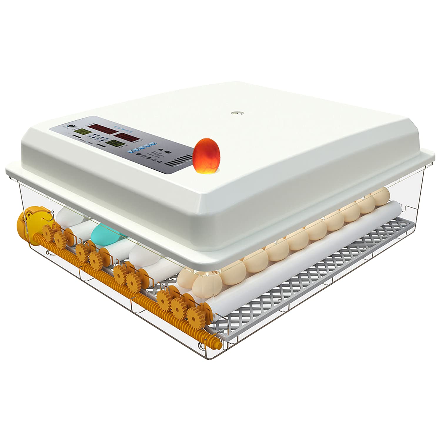 Eggs Incubator for Hatching with Automatic Turner, Digital Hatcher Machine with Temperature Humidity Control & LED Candler Tester for Chicken, Ducks, Quail, Pigeon, Goose, Parrot, Bird Eggs (16 Eggs)