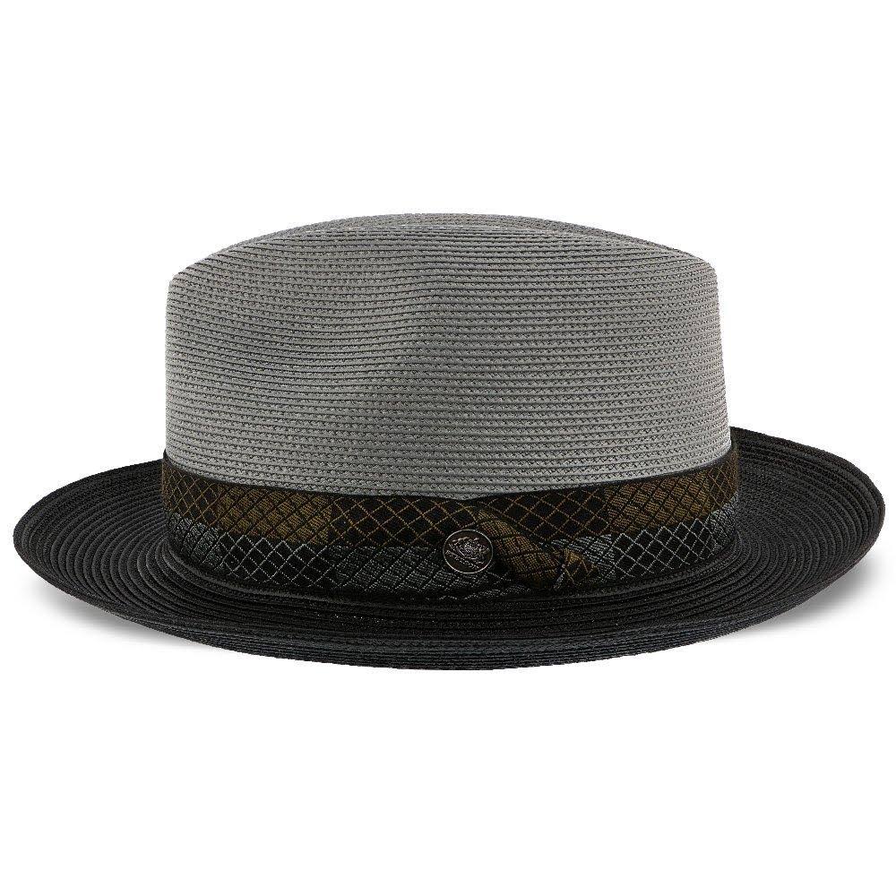Andover - Stetson Milan Straw Fedora Hat - TSANDV - Ivory/Cognac - 7 1/2