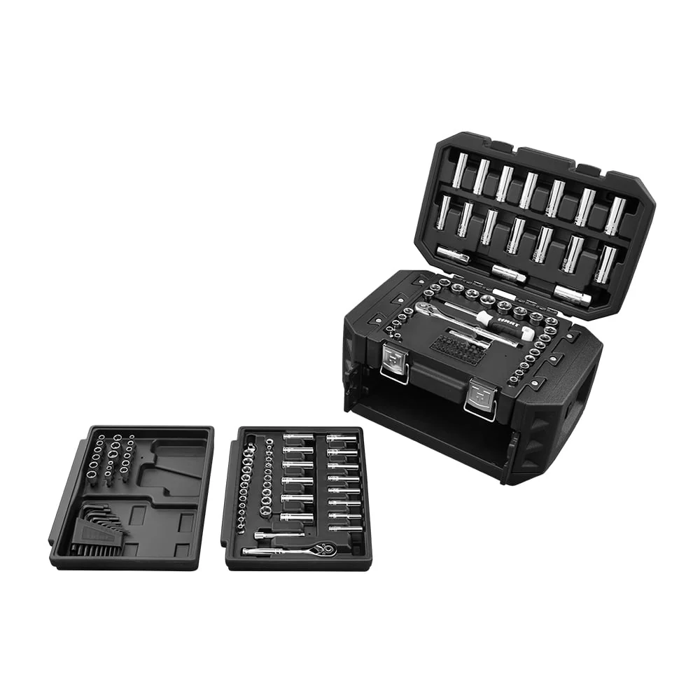 HART Multiple Drive 160-Piece Mechanics Tool Set, Chrome Finish
