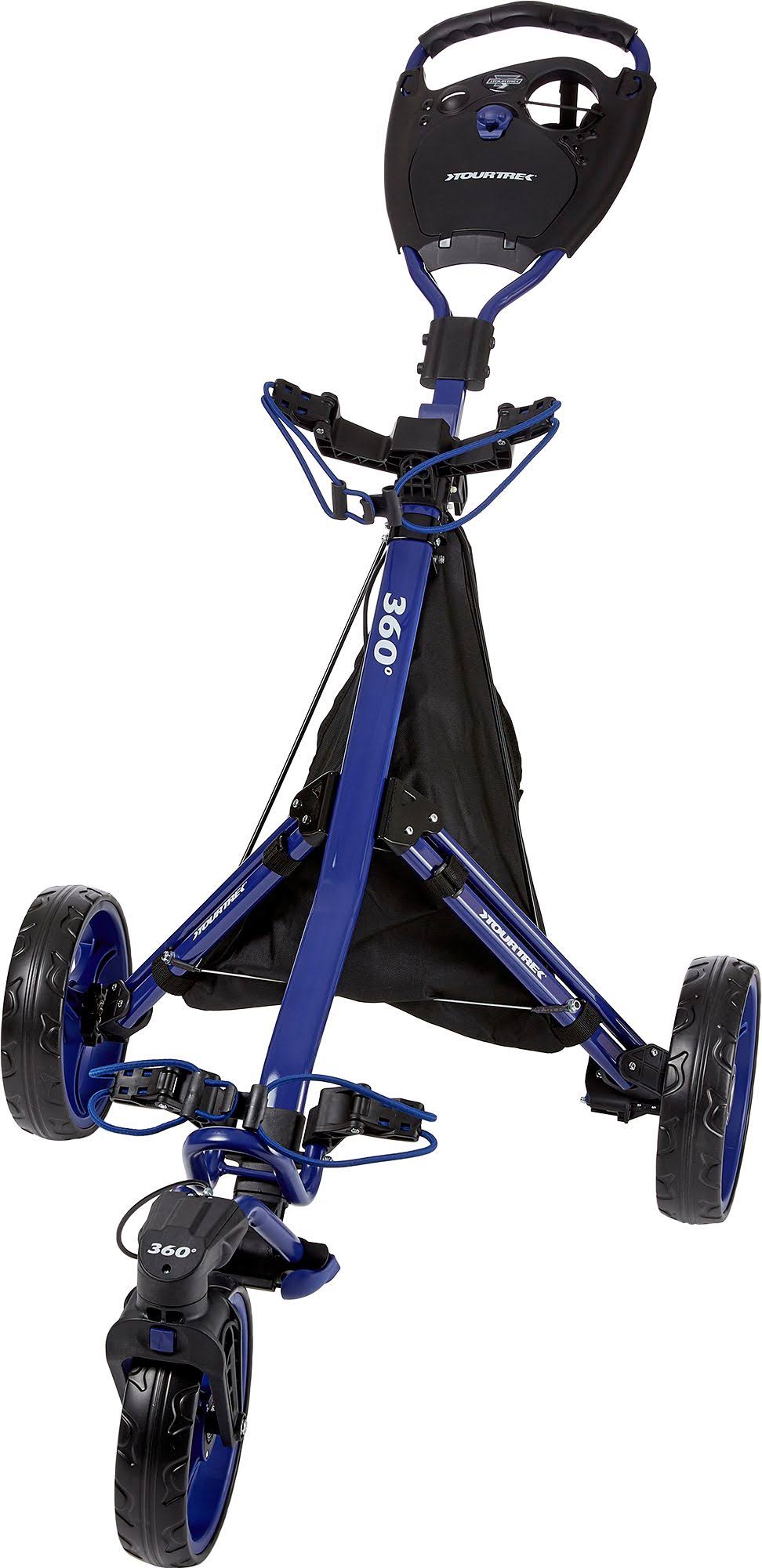 TourTrek 2018 360 3-Wheel Push Cart, Blue