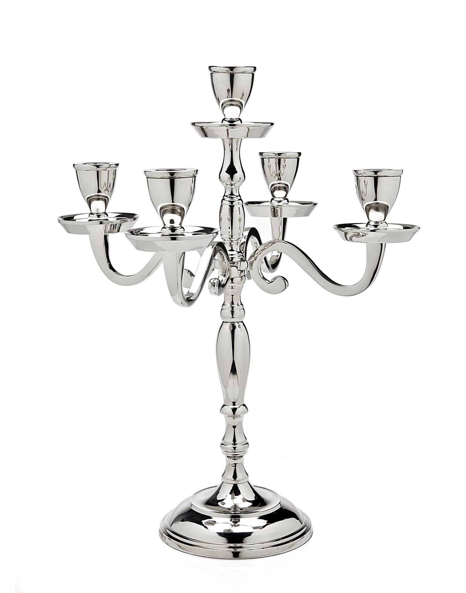 Godinger Classic Nickel Plated Candelabra 5 Light