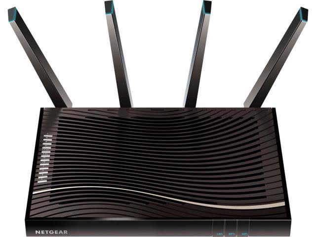 Netgear - Nighthawk X4 Dual-Band Ac3200 Router with 24 x 8 Docsis 3.0 Cable M...