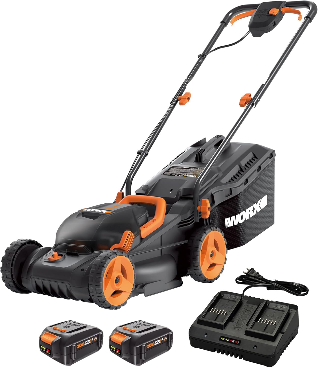 Worx WG743 40V Power Share 4.0Ah 17" Cordless Lawn Mower (Batteries & Charger Included)