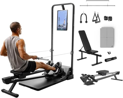 Gym Monster Smart Home Gym, Multifunctional Strength Training Machine, Smith Machine Power Cage Workout Station, Squat Rack Cable Machine, Full Body Fitness Equipment for Home Workout