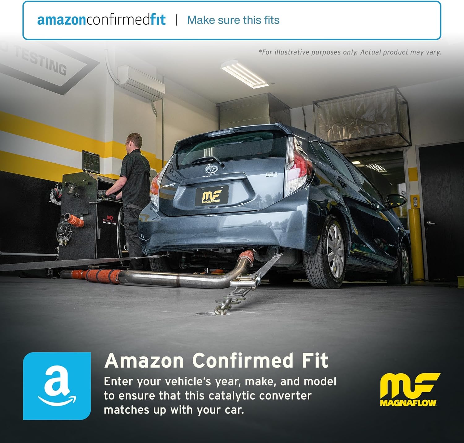 MagnaFlow Catalytic Converter 447206: 2.5"/2.5" Inlet/Outlet, California Grade, Universal Fit (CARB Compliant)