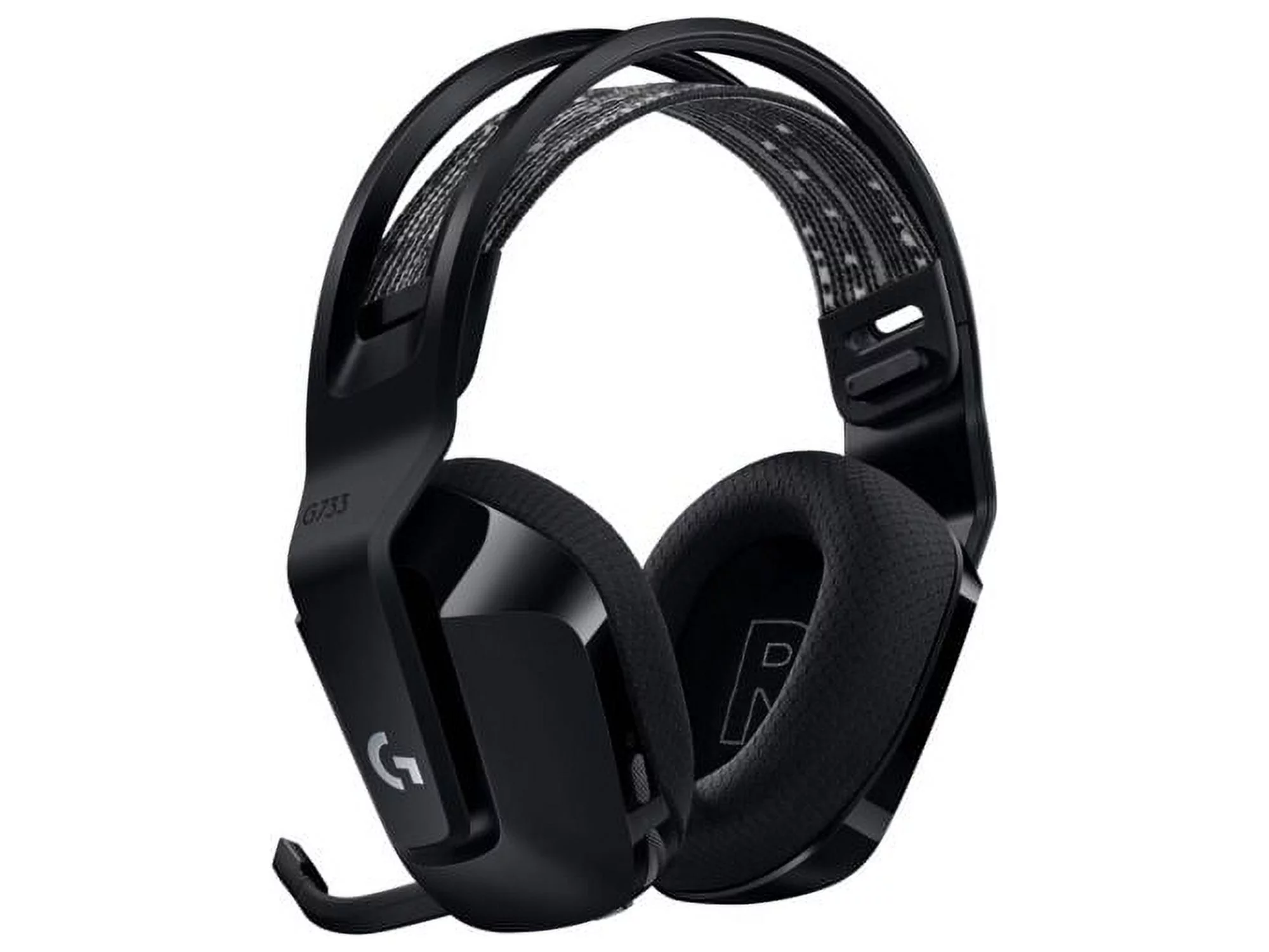 Logitech G733 LIGHTSPEED Wireless Gaming Headset with suspension headband, LIGHTSYNC RGB, Blue VO!CE mic technology and PRO-G audio drivers, Black