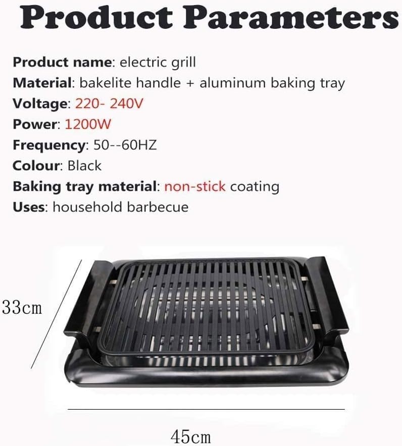 Smoke Less BBQ Grill, Indoor Grill, Non Stick Easy to Clean Power Electric Grill Made with Steel