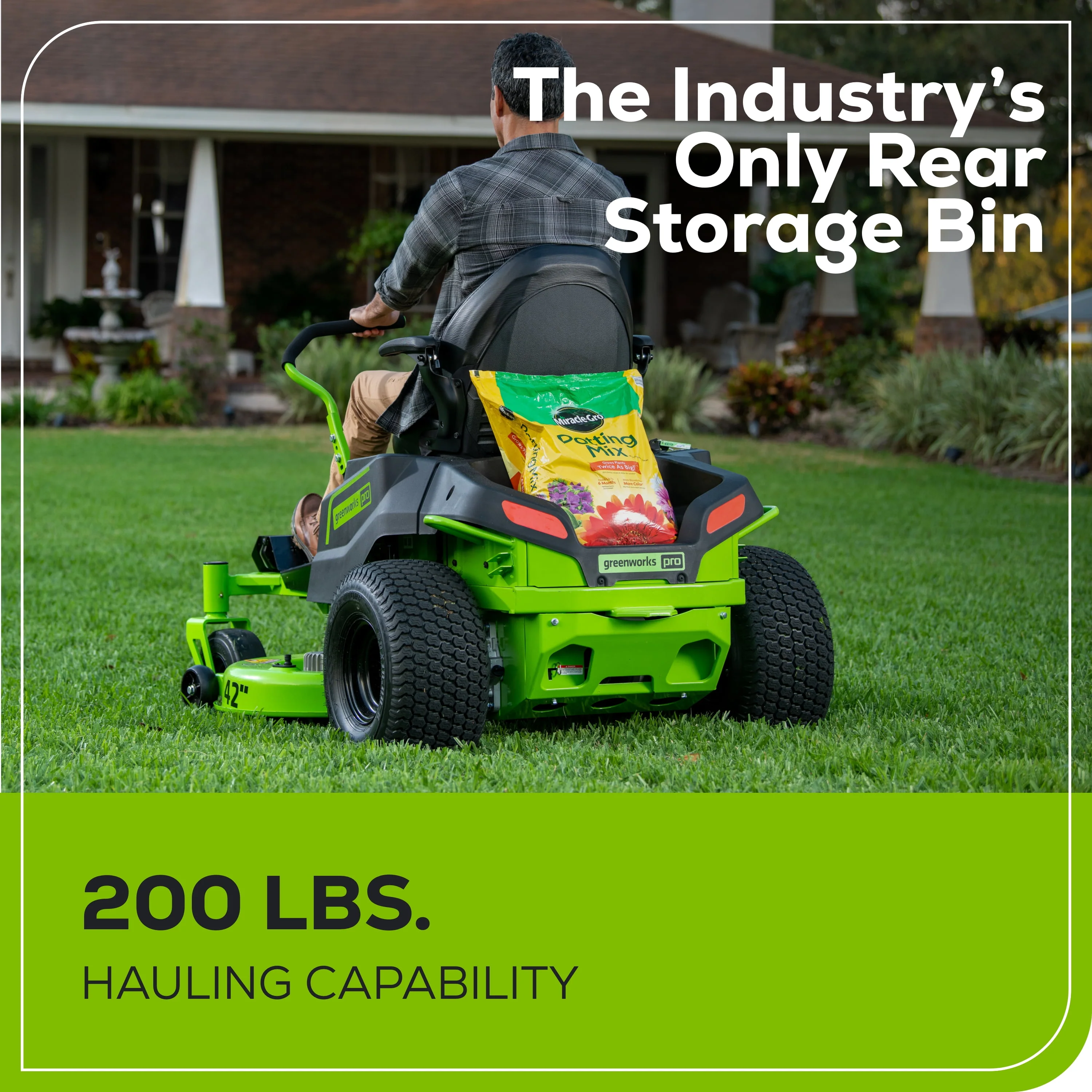Greenworks 60V 42” Cordless Battery Crossover-Z Zero Turn Riding Lawn Mower with Six (6) 8Ah Batteries & Three (3) Dual Port Turbo Chargers 7409302