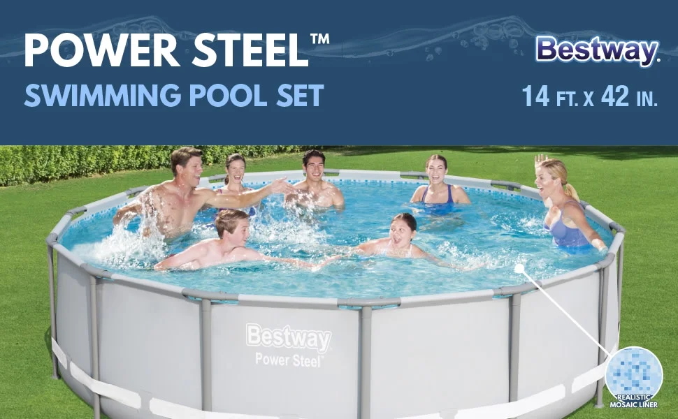 Bestway Power Steel 14' x 42" Above Ground Pool Set