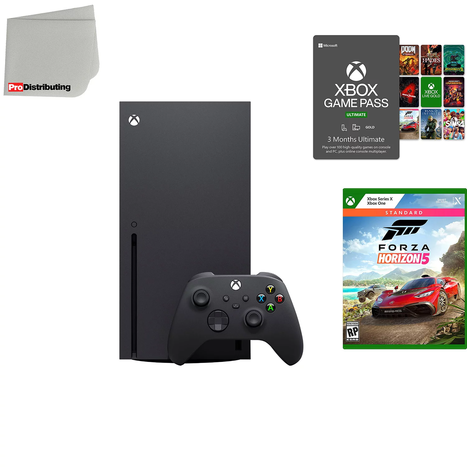 Microsoft Xbox Series X 1TB Video Game Console with Forza Horizon 5 Standard Edition, 3-Month Game Pass Ultimate and Microfiber Cleaning Cloth - Curated Treasures Market