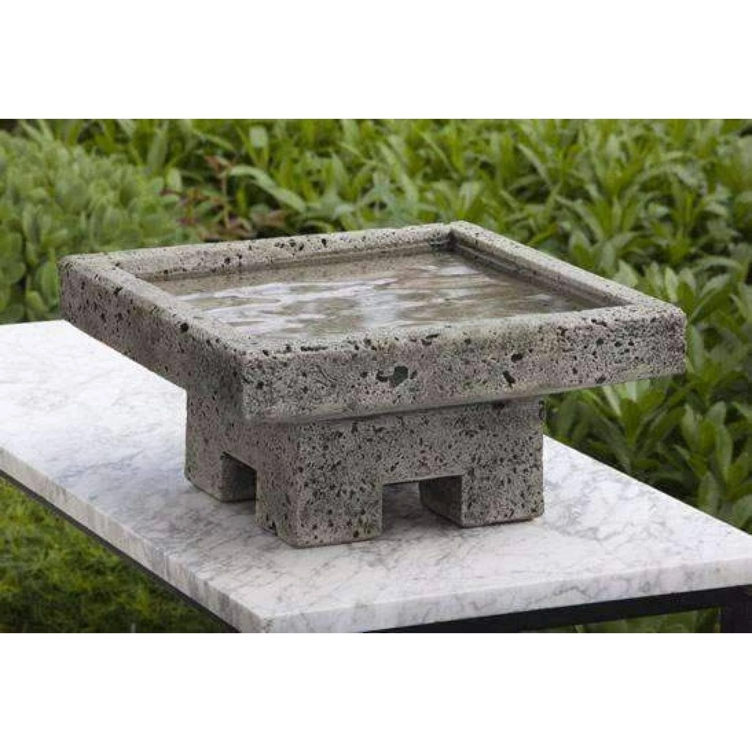 Campania International Kosei Cast Stone Bird Bath Pietra Nuova