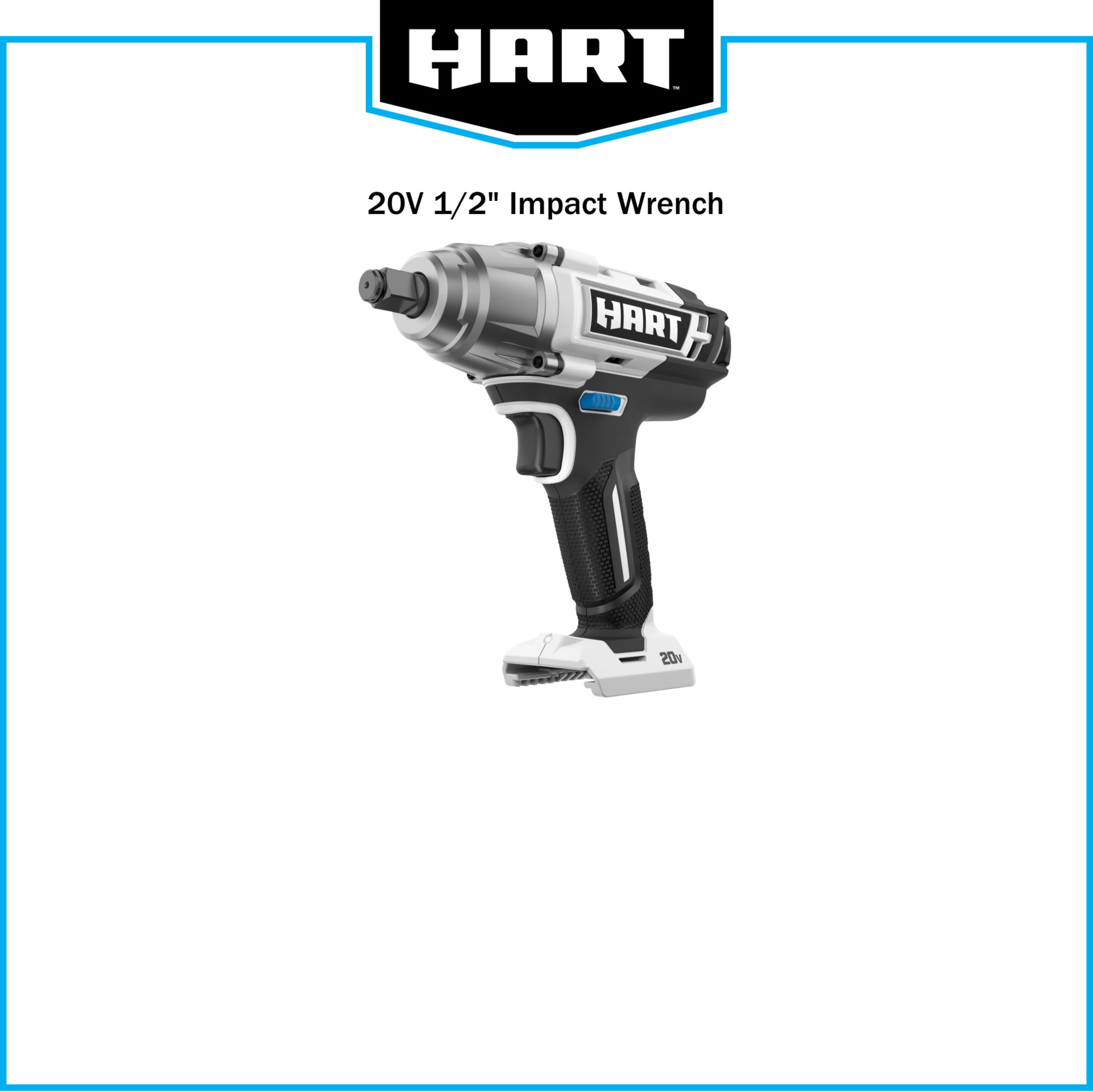 HART 20-Volt 1/2-inch Battery-Powered Impact Wrench (Battery Not Included)