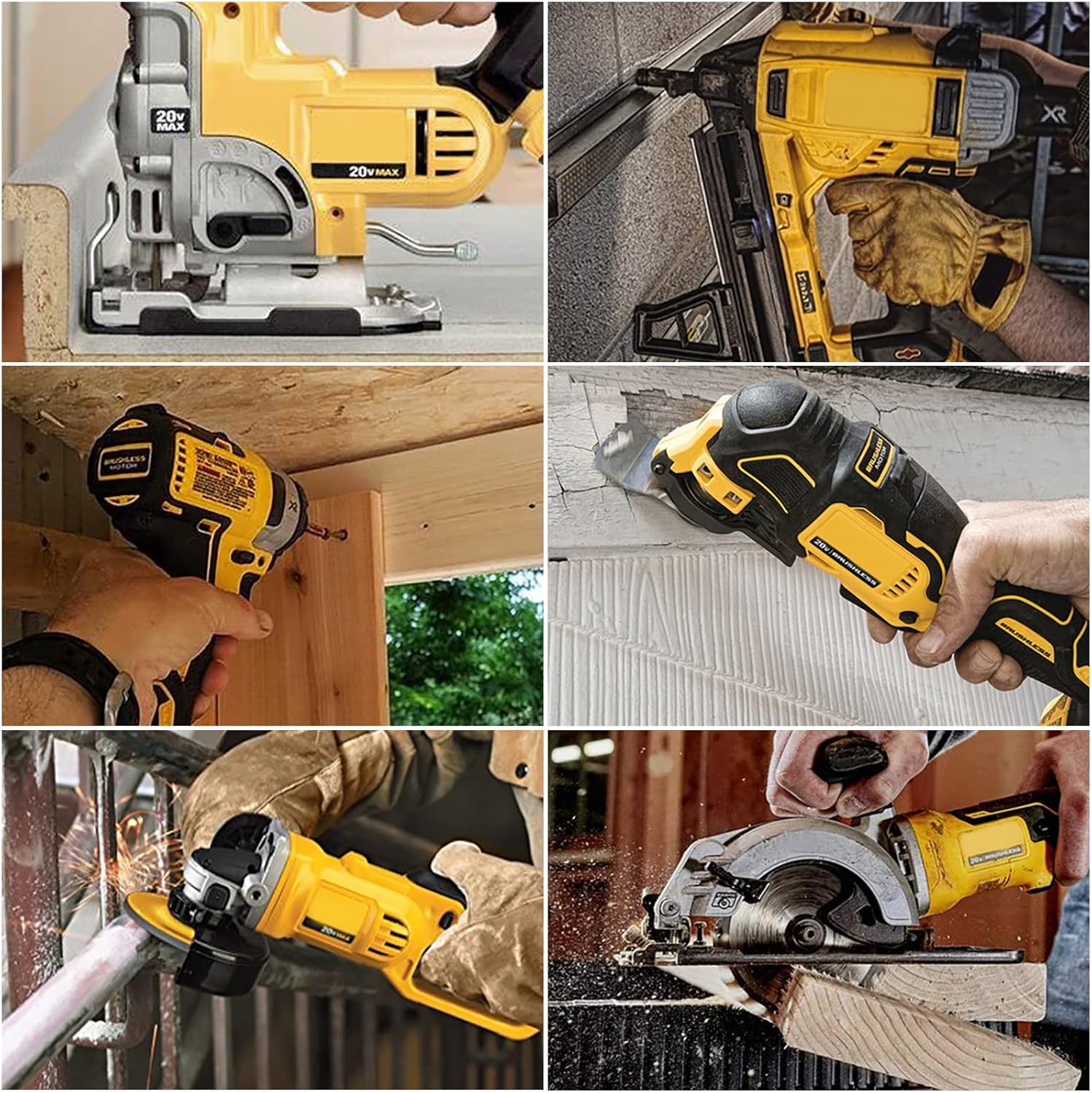 waitley 2 -Packs 20V MAX 6.0Ah DCB206 Replacement Battery Compatible with Dewalt 20V Battery DCB200 DCB203 DCB204 DCB205 DCB206 20V DCD/DCF/DCG/DCS Series Cordless Power Tool Pack of 2