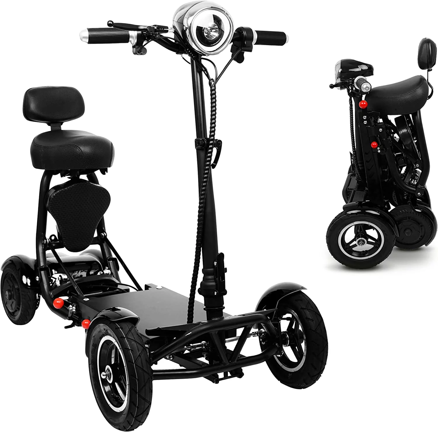 Foldable Mobility Scooter by Ephesus (Black) - Curated Treasures Market