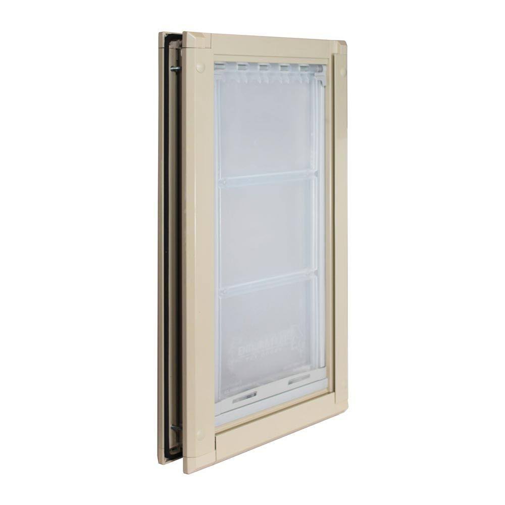 Endura Flap Door Mount Pet Door Medium / Double Flap / Tan