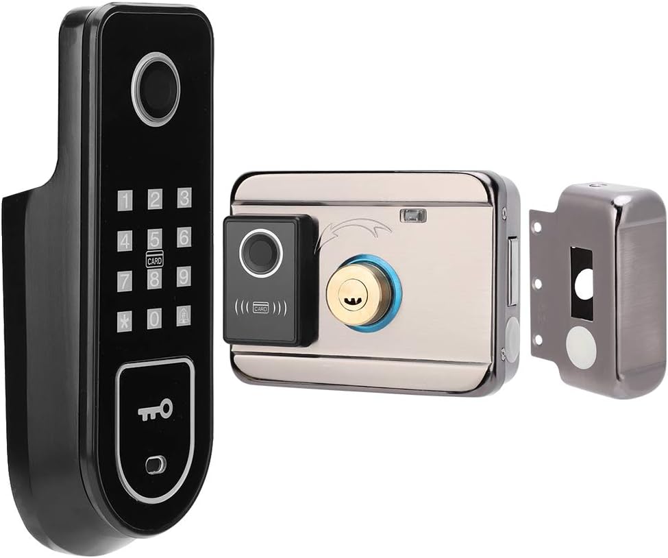 Fingerprint Password Mechanical Keys WiFi Door Lock, Keyless Entry Electronic Door Lock Anti Theft Lock, Smart Security for Anti-Theft