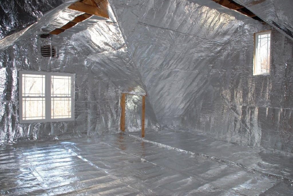 AES Industries Radiant Vapor Barrier Reflective Insulation 25.5" 2000 sqft Attic Foil Solid