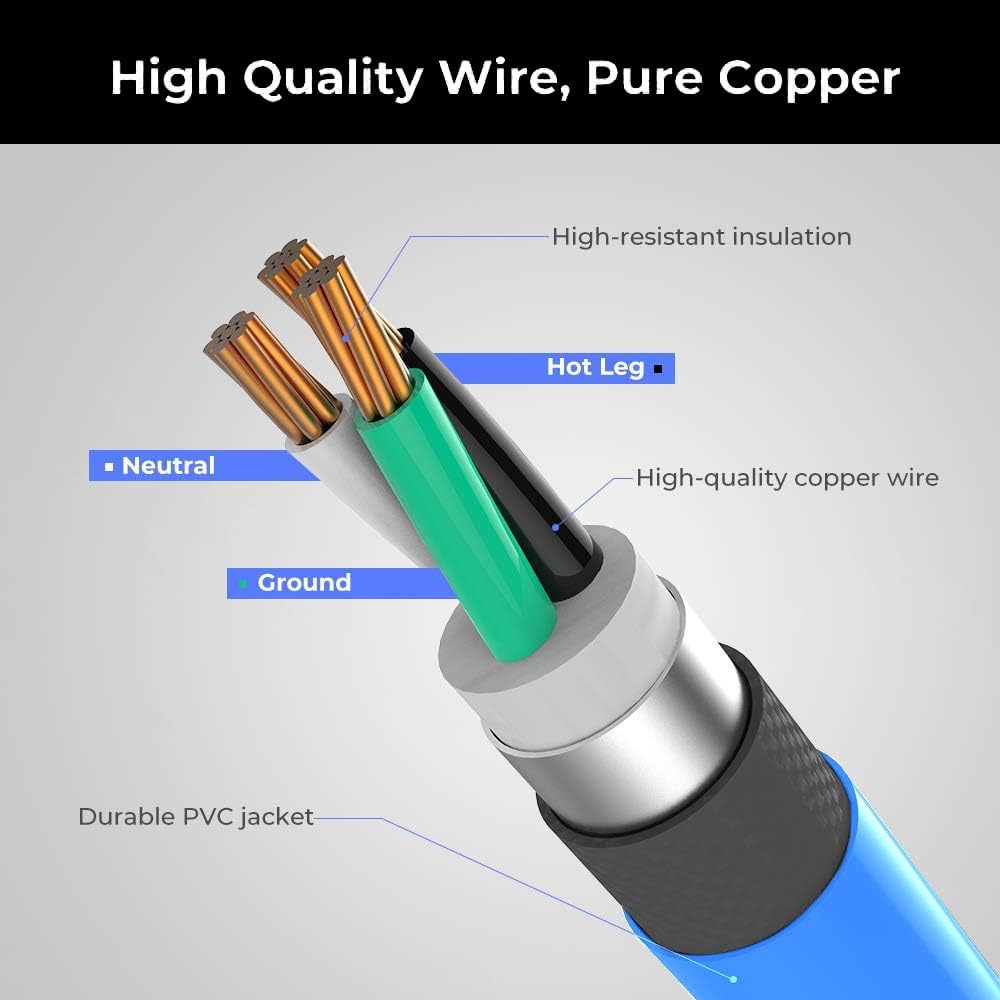 HZXVOGEN Power Extension Cord Welder Extension Adapter 50A 25FT 6-50R Female 6-50P Male Prong Heavy Duty Electric Extension Wire Generator Arc Stick MMA MIG TIG Welding Machine Cable-25FT