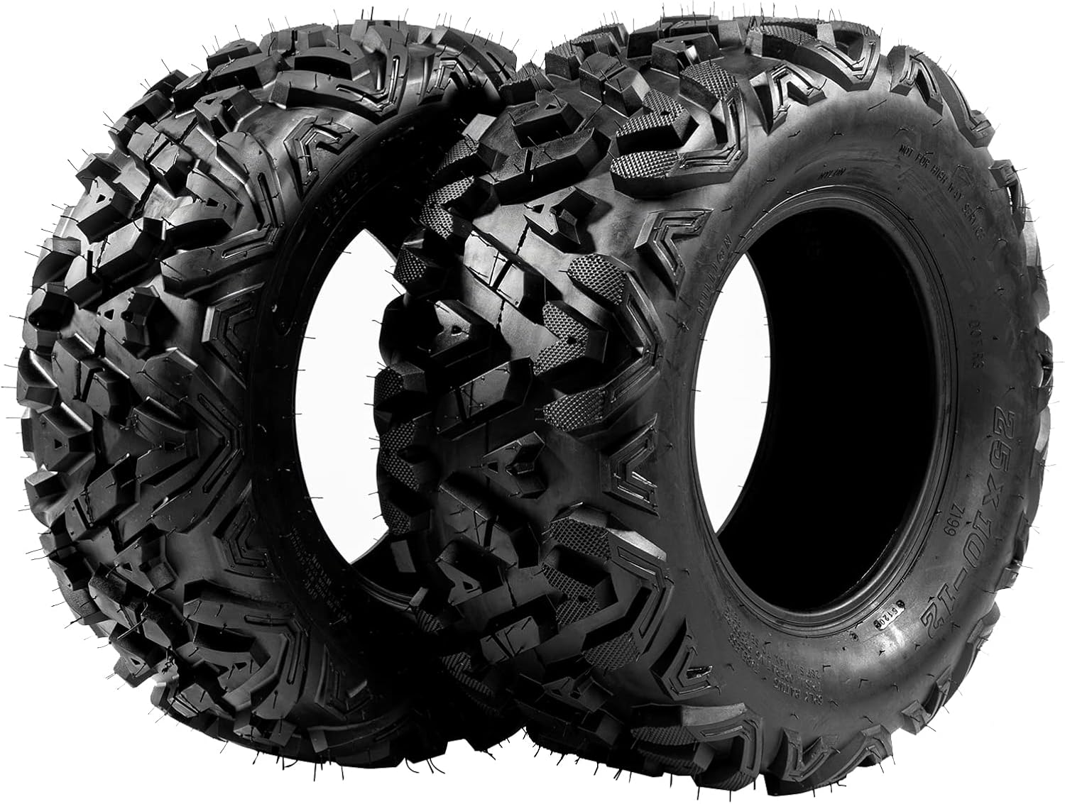 Motorhot 2PCS 26x11-12 ATV/UTV 6 PLY Rear Tires, 26x11x12 26-11/12 Tubeless Tires