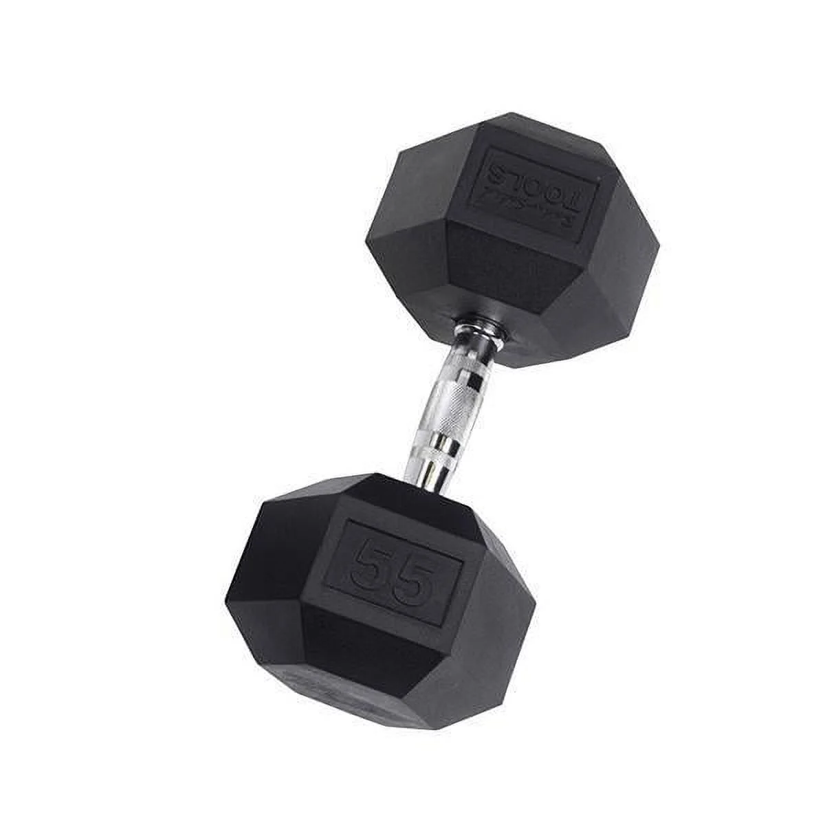 Rubber Coated Hex Dumbbells 55 lb.