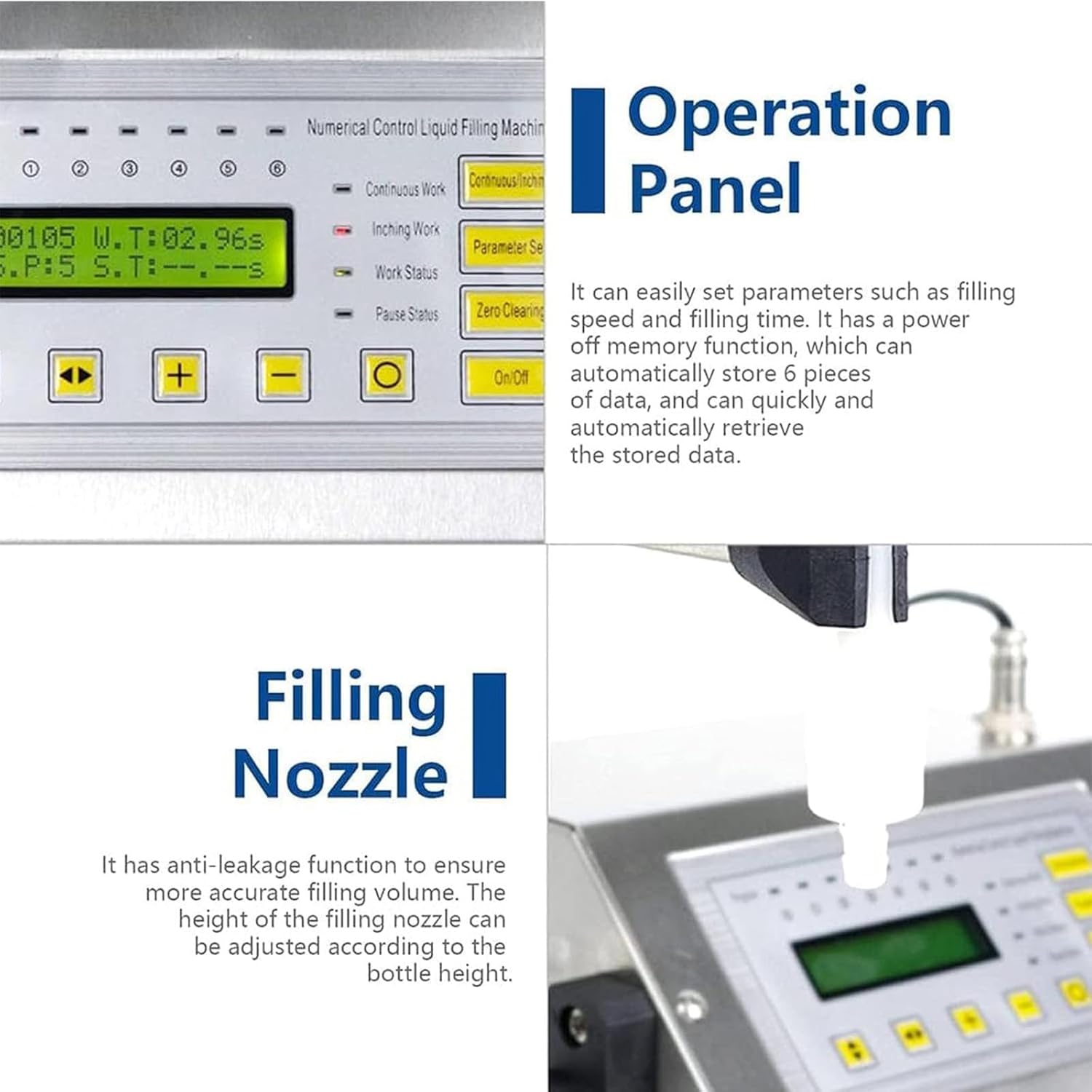 5~3500Ml Automatic Bottle Filling Machine, Single-Head CNC Mini Liquid Filling Machine, Juice Beverage Dispensing Machine, Stainless Steel