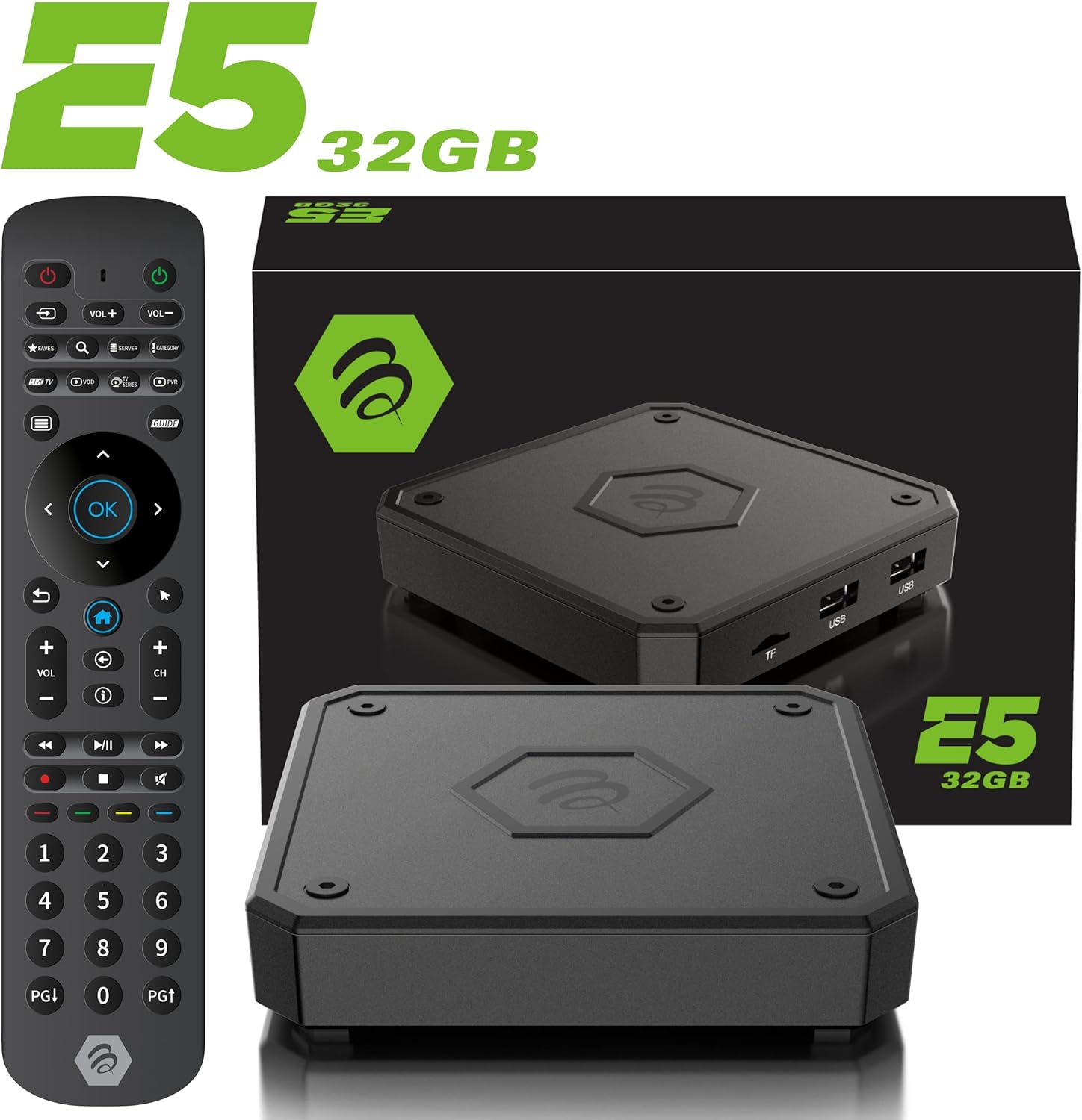 BuzzTV E5 | 2GB RAM - 32GB Storage | Android 11 OS | 4K Buzz tv
